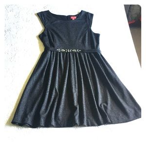 Dark Gray/ Black Sleeveless Dress